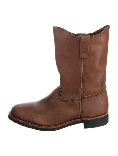 Pre-owned Red Wing Leather Western Boots In Brown