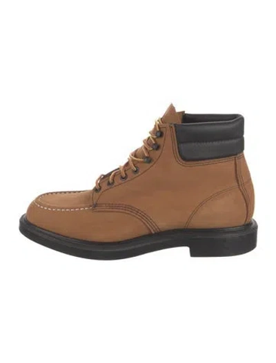 Pre-owned Red Wing Nubuck Lace-up Boots In Brown