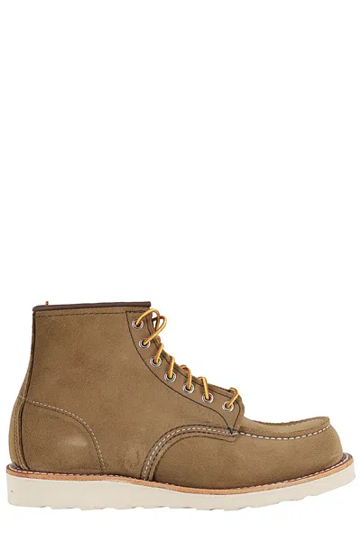 Red Wing Olive Mohave Classic Moc Leather Ankle Boots In Brown