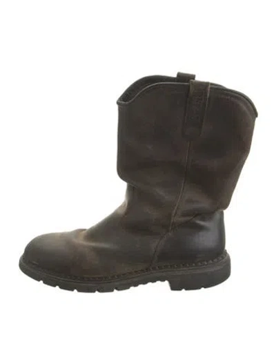 Pre-owned Red Wing Pecos Leather Western Boots In Brown
