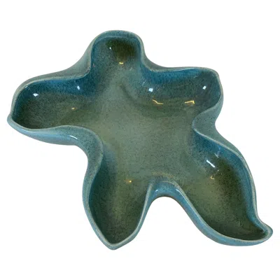 Pre-owned Red Wing Pottery 1 Mid-century Modern Red Wing Pottery Ceramic Bowl, Turquoise Glaze