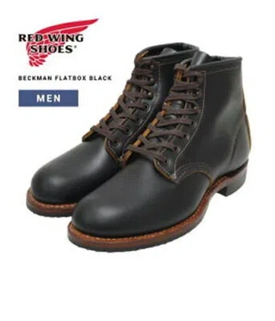 Pre-owned Red Wing Redwing Beckman Flat Box 9060 8.5d Size Us 8.5 Unused W/box In Black