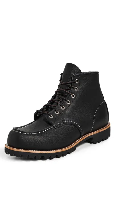 Red Wing Roughneck Oil Slick Leather Boots Black Oil Slick