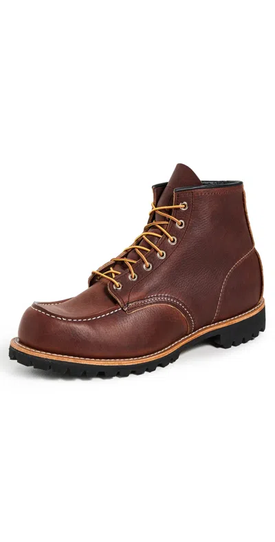 Red Wing Roughneck Oil Slick Leather Boots Briar Oil Slick In Brown