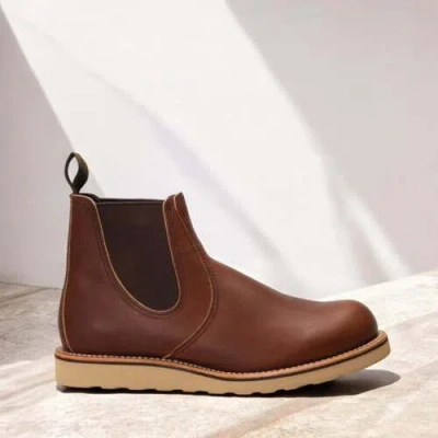 Pre-owned Red Wing Shoes [3190] Mens Red Wing Classic Chelsea - Amber In Orange