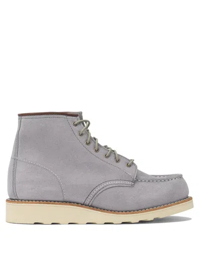 Red Wing Shoes "6'' Moc Toe 3300 Dusty Lavender Abilene" Lace-up Ankle Boots In Purple