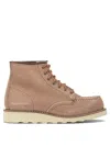 Red Wing Shoes Lace-up Stitching Boots In Brown
