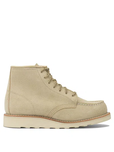 Red Wing Shoes "6'' Moc Toe 3328 Cream Abilen" Lace-up Ankle Boots In Neutral