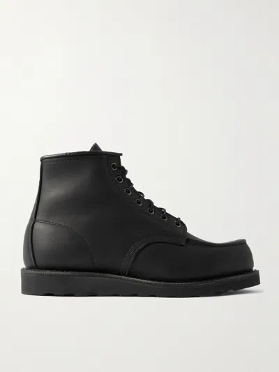 Red Wing Shoes 8074 Moc Toe Black Harness Shoes In Brown