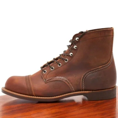Pre-owned Red Wing Shoes [8085] Mens Red Wing Iron Ranger - Copper In Brown