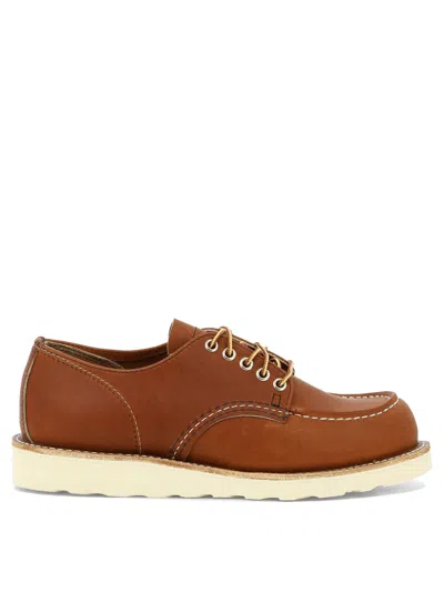 Red Wing Shoes "8092 Moc Toe" Derby Lace-up Shoes In Brown