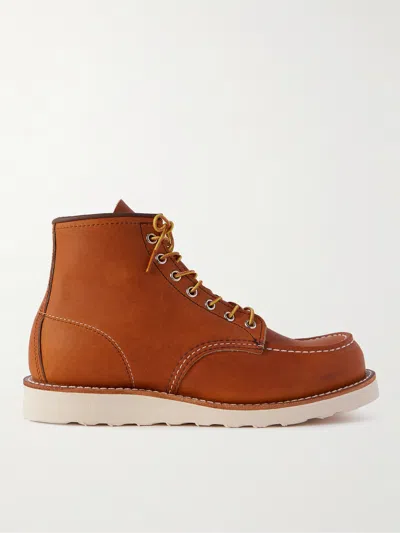 Red Wing Shoes Ankle Boots With Contrast Stitching And Round Toe In Brown