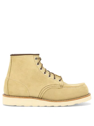 Red Wing Shoes Classic Leather Ankle Boots In Beige