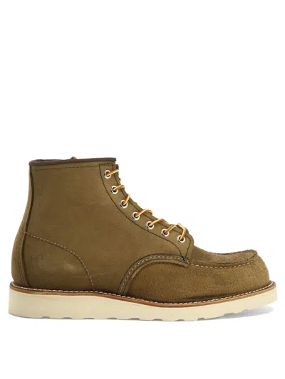 Red Wing Shoes Beige Suede Ankle Boots In Brown