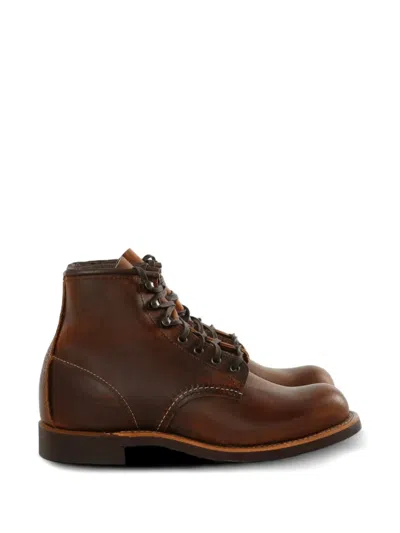 Red Wing Shoes Blacksmith Lace-up Leather Boots In Brown
