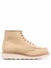 Red Wing Shoes Classic Moc Leather Ankle Boots In Beige