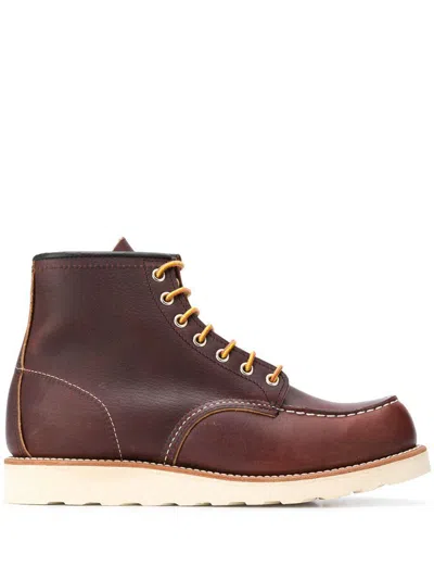 Red Wing Shoes 6-inch Classic Moc Ankle Boots In Brown
