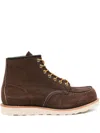 Red Wing Shoes Stylish Ankle Length Flat Sole Boots In Brown