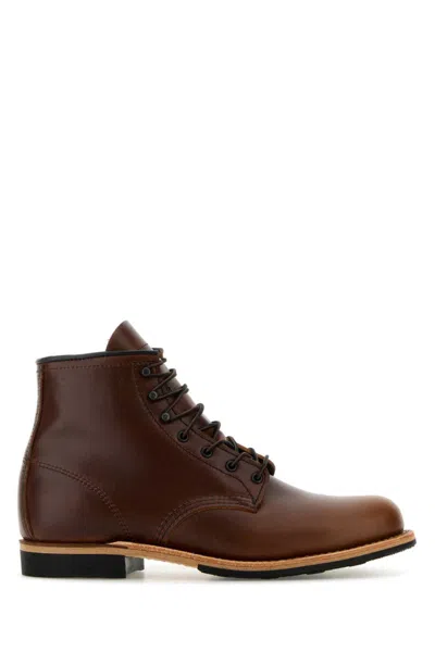 Red Wing Shoes Brown Leather Ankle Boots