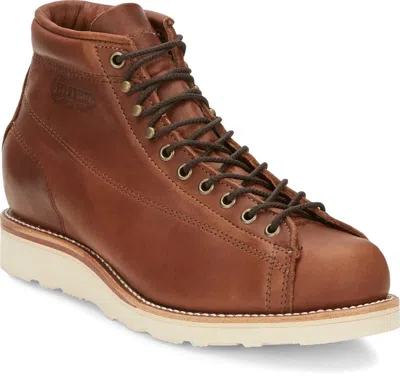 Pre-owned Red Wing Shoes Chippewa Shoes 8" Edge Walker Boots 25346 Waterproof Safety Toe Composite Wedge In Brown