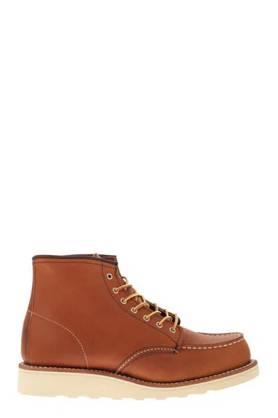 RED WING SHOES RED WING SHOES CLASSIC MOC - LEATHER LACE-UP BOOT
