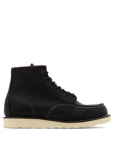 Red Wing Shoes "classic Moc" Ankle Boots In Black