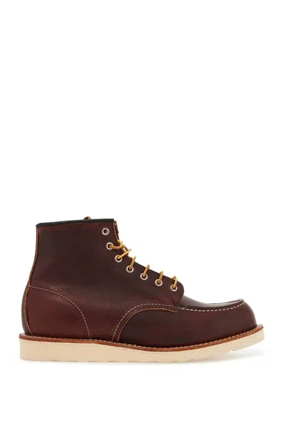 Red Wing Shoes Men's Classic Moc Ankle Boots In Brown