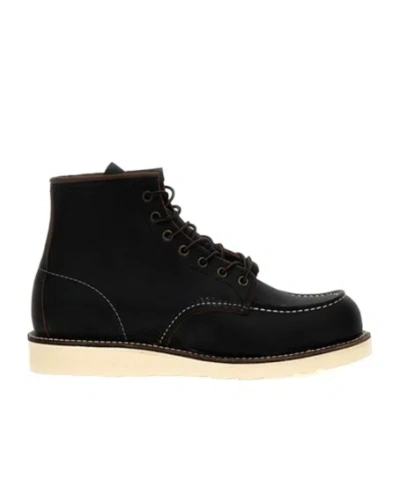 Red Wing Shoes Classic Moc Ankle Boots In Black