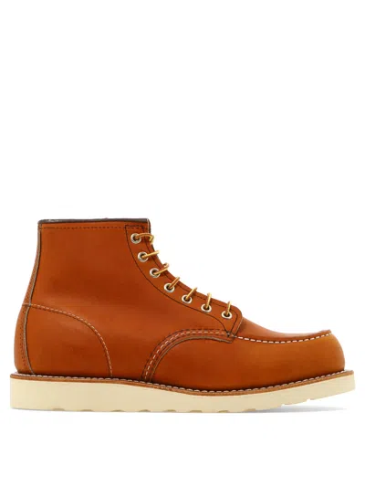 Red Wing Shoes Classic Moc Ankle Boots For Men In Brown