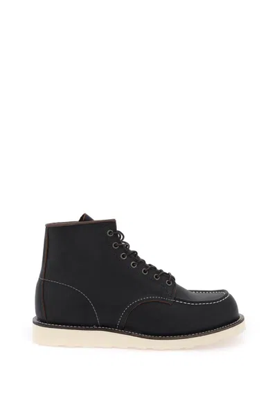 Red Wing Shoes Classic Moc Ankle Boots In Nero