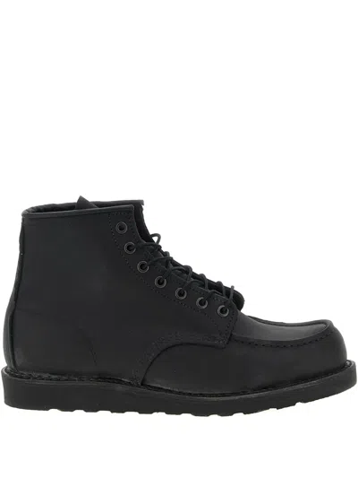 Red Wing Shoes Ankle Boots With Round Toe And Rubber Sole In Black