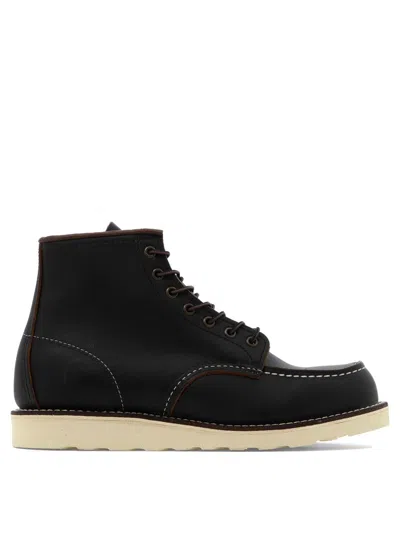 Red Wing Shoes "classic Moc" Lace-up Boots In Black