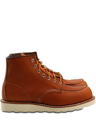 Red Wing Shoes 875 Classic Moc Leather Boots In Red