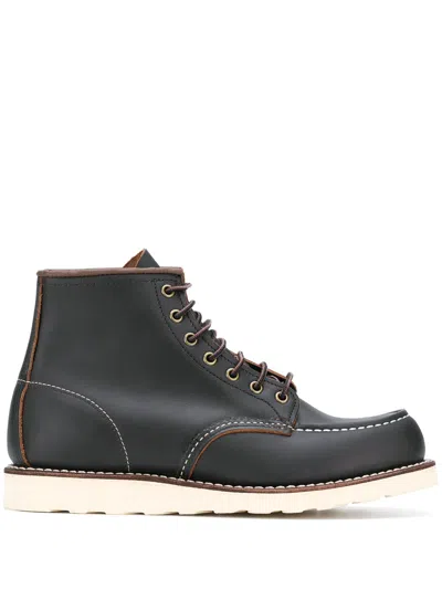 Red Wing Shoes Classic Moc Ankle Boots In Black