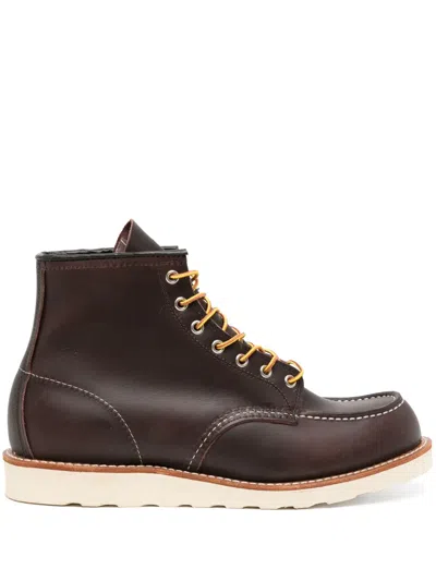 Red Wing Shoes 6-inch Classic Moc Ankle Boots In Brown
