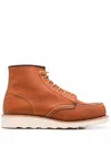 RED WING SHOES CLASSIC MOC LEATHER ANKLE BOOTS