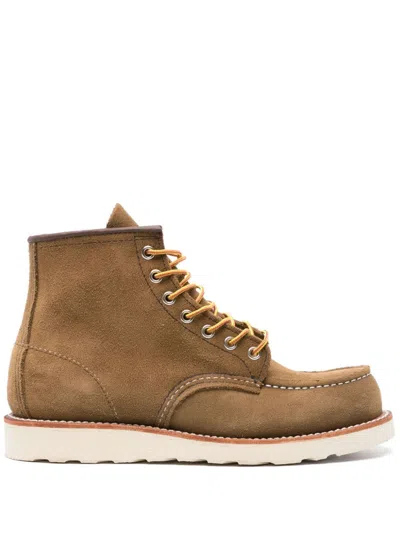 Red Wing Shoes Classic Moc Ankle Boots In Tan