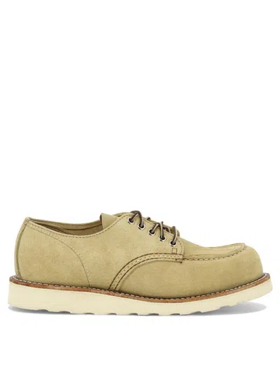 Red Wing Shoes "classic Moc Oxford" Lace-up Shoes In Beige