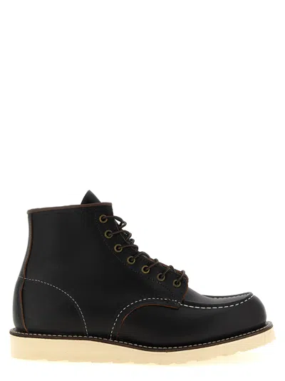 Red Wing Shoes 'classic Moc Toe' Lace-up Ankle Boots In Black