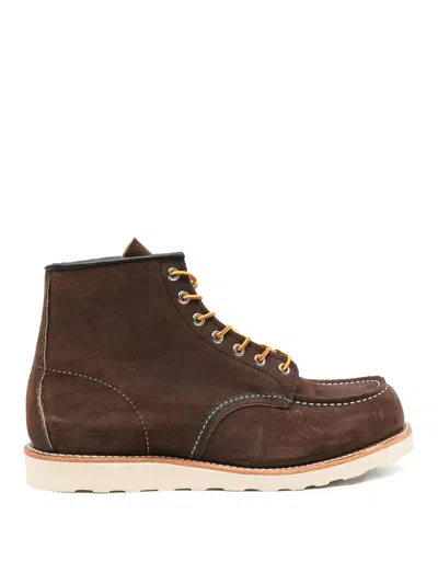 Red Wing Shoes 8836 Classic Moc Toe Chocolate Muleskinner Shoes In Brown