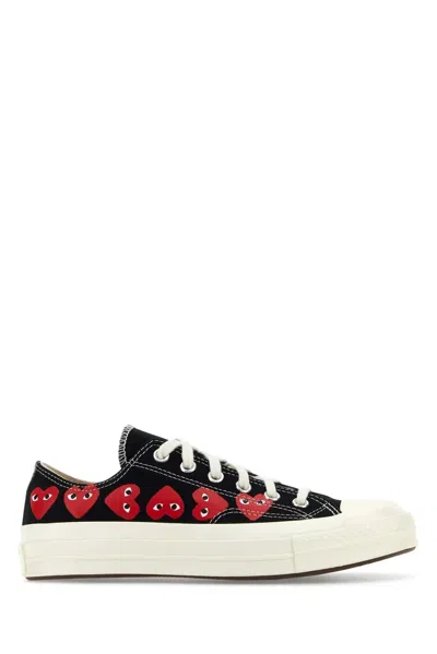 Red Wing Shoes Comme Des Garçons Play Black Canvas Comme Des Garã§ons X Converse Sneakers