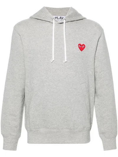 Red Wing Shoes Comme Des Garçons Play Cotton Hoodie In Gray
