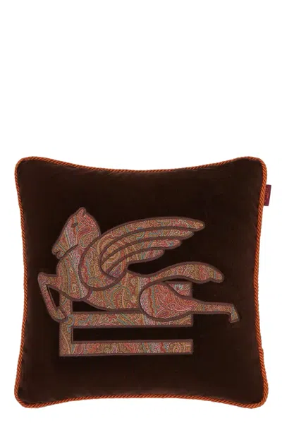 Red Wing Shoes Etro Home 'pegaso' Cushion In Brown