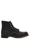 Red Wing Shoes Lace-up Ankle Boots Contrast Stitching In Black