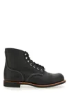 Red Wing Shoes Lace-up Ankle Boots Contrast Stitching In Black