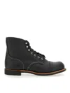 Red Wing Shoes Lace-up Ankle Boots Contrast Stitching In Black