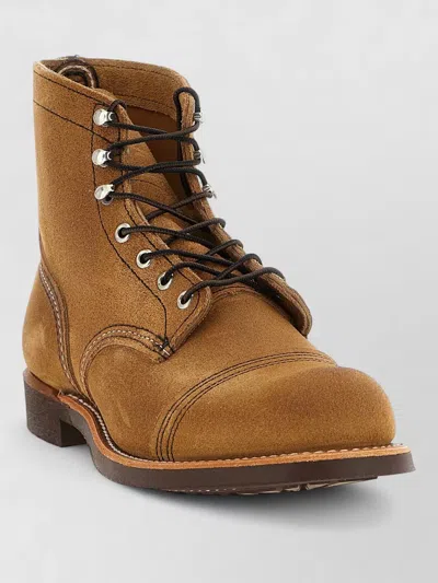 Red Wing Shoes Iron Ranger Heritage Lace Up Ankle Boots In Brown