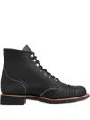 Red Wing Shoes Iron Ranger Leather Lace-up Boots In Black