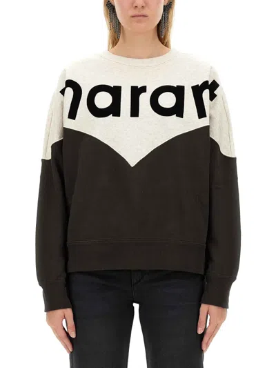 Red Wing Shoes Isabel Marant Etoile Two-tone Cotton Blend Houston Sweatshirt In Brown