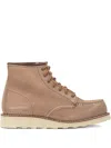 Red Wing Shoes Lace-up Stitching Boots In Brown